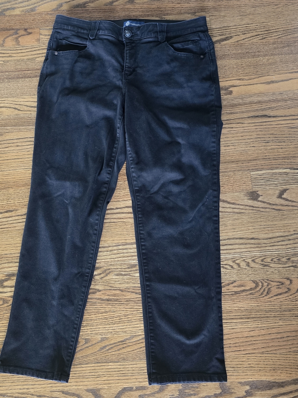 Democracy Black Straight-Leg Stretch Jeans Size 18W